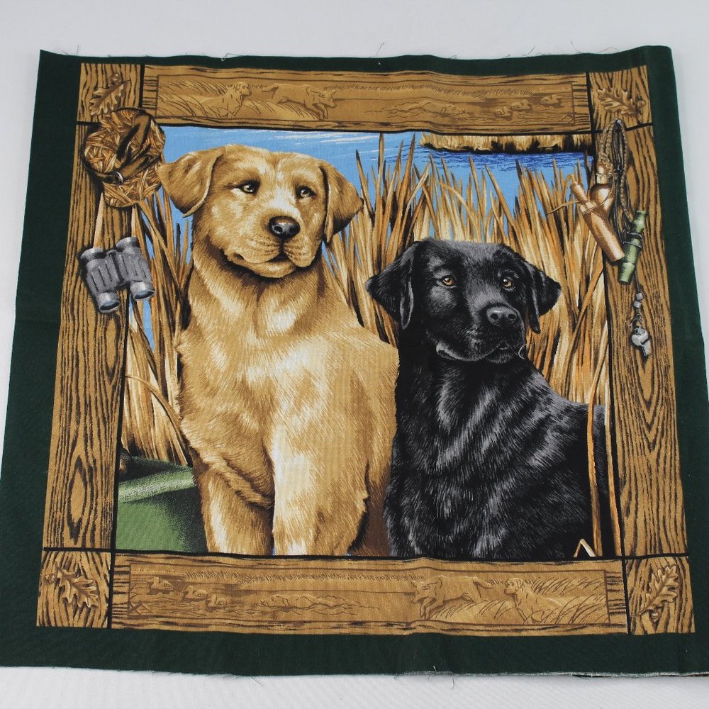 A Dogs Life Pillow Panel by Springs Industries Labradors Hunting Dogs #112